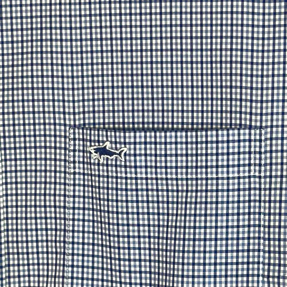 Paul & Shark Casual Shirt Button Down Cotton Blue Plaid Italy size L neck 16,5